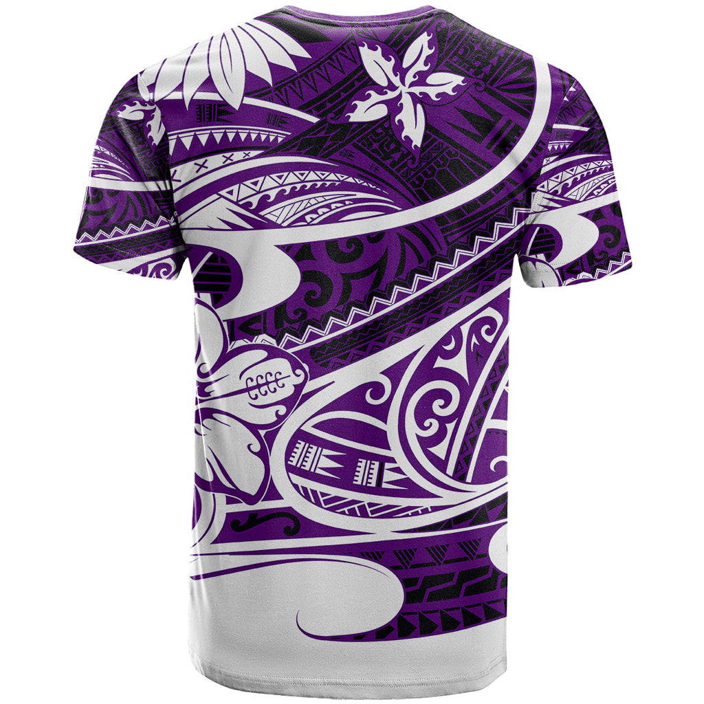 Polynesian Tribal T Shirt Purple LT6 - Wonder Print Shop