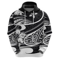 Polynesian Tribal Hoodie Black LT6 - Wonder Print Shop