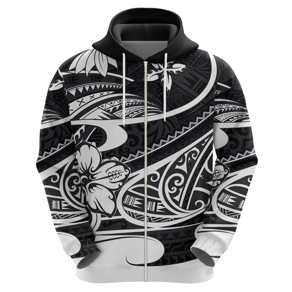 Polynesian Tribal Hoodie Black LT6 - Wonder Print Shop