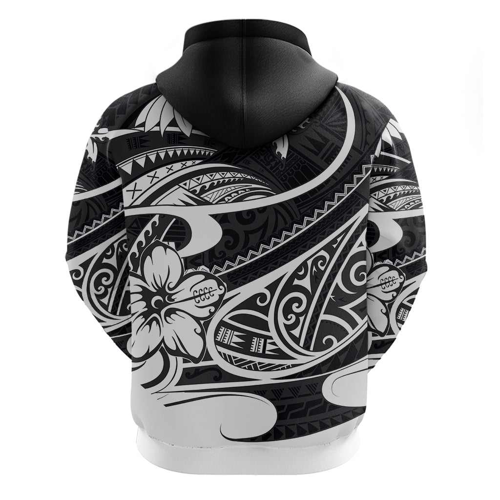 Polynesian Tribal Hoodie Black LT6 - Wonder Print Shop