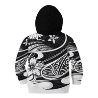Polynesian Tribal Kid Hoodie Black LT6 - Wonder Print Shop