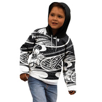 Polynesian Tribal Kid Hoodie Black LT6 - Wonder Print Shop