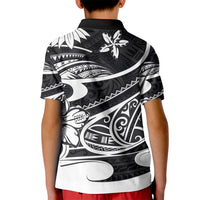 Polynesian Tribal Polo Shirt for Kid Black LT6 - Wonder Print Shop
