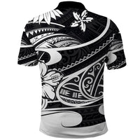 Polynesian Tribal Polo Shirt Black LT6 - Wonder Print Shop