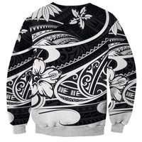 Polynesian Tribal Sweatshirt Black LT6 - Wonder Print Shop
