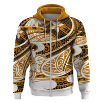 Polynesian Tribal Hoodie Gold LT6 - Wonder Print Shop