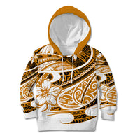 Polynesian Tribal Kid Hoodie Gold LT6 - Wonder Print Shop