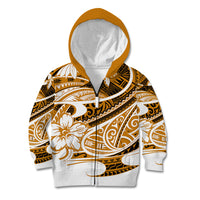 Polynesian Tribal Kid Hoodie Gold LT6 - Wonder Print Shop