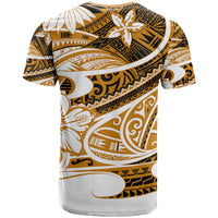 Polynesian Tribal T Shirt Gold LT6 - Wonder Print Shop