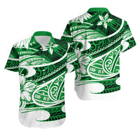 Polynesian Tribal Hawaiian Shirt Green LT6 - Wonder Print Shop