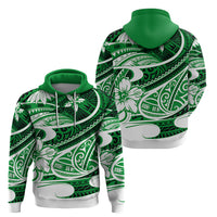 Polynesian Tribal Hoodie Green LT6 - Wonder Print Shop