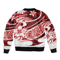Polynesian Tribal Bomber Jacket Red LT6 - Wonder Print Shop