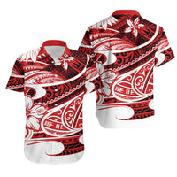 Polynesian Tribal Hawaiian Shirt Red LT6 - Wonder Print Shop