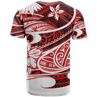 Polynesian Tribal T Shirt Red LT6 - Wonder Print Shop