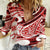 Polynesian Tribal Women Casual Shirt Red LT6 - Wonder Print Shop