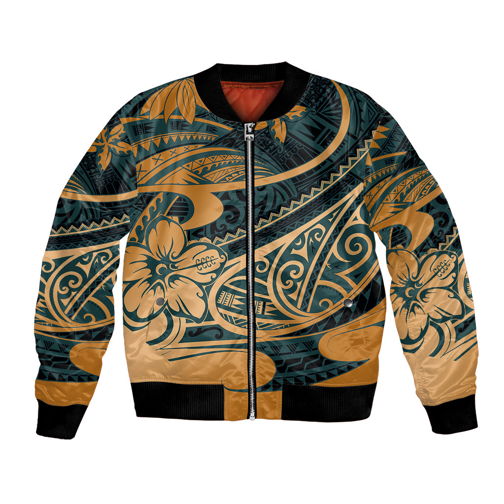 Polynesian Tribal Bomber Jacket LT6 - Wonder Print Shop