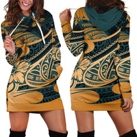 Polynesian Tribal Hoodie Dress LT6 - Wonder Print Shop