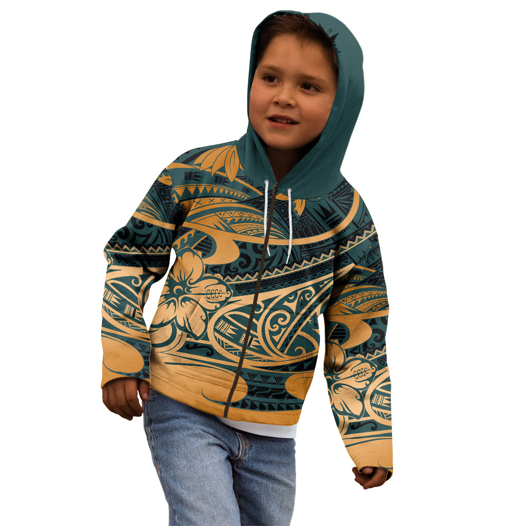 Polynesian Tribal Kid Hoodie LT6 - Wonder Print Shop