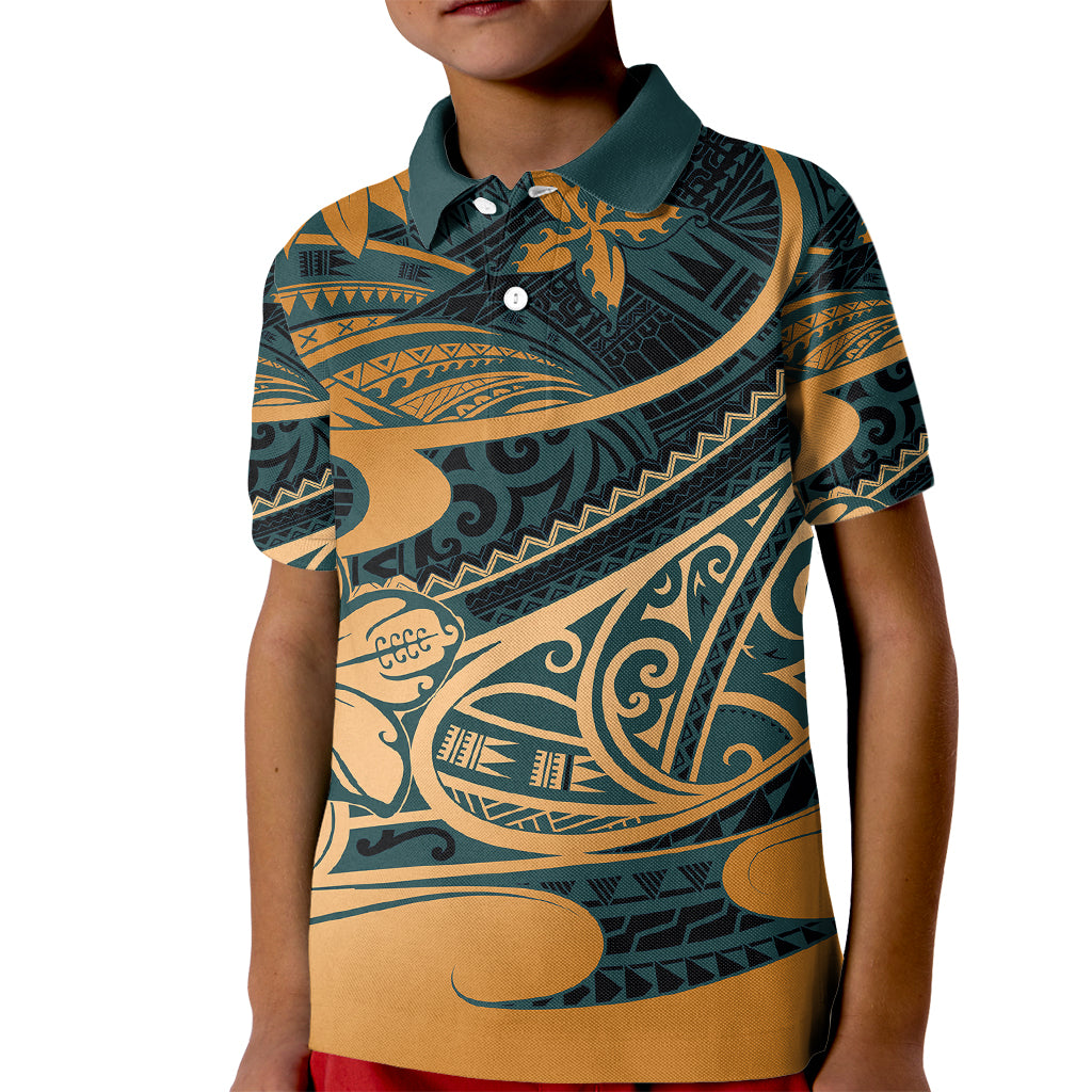 Polynesian Tribal Polo Shirt for Kid LT6 - Wonder Print Shop