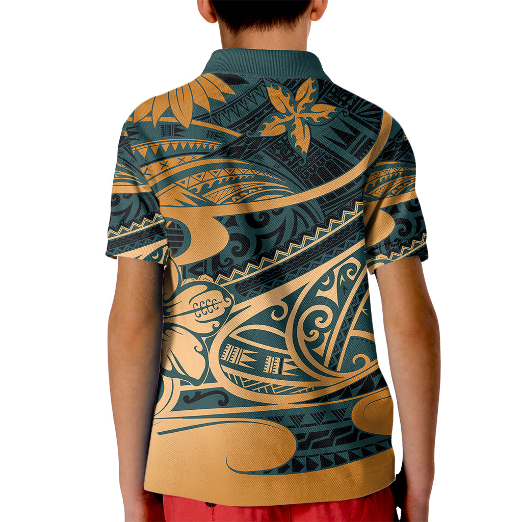 Polynesian Tribal Polo Shirt for Kid LT6 - Wonder Print Shop