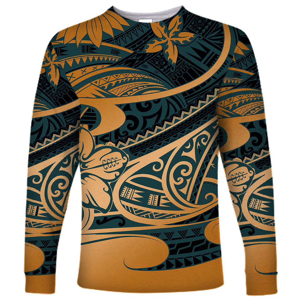 Polynesian Tribal Long Sleeve Shirt LT6 - Wonder Print Shop