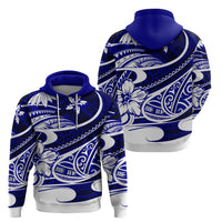 Polynesian Tribal Hoodie Blue LT6 - Wonder Print Shop