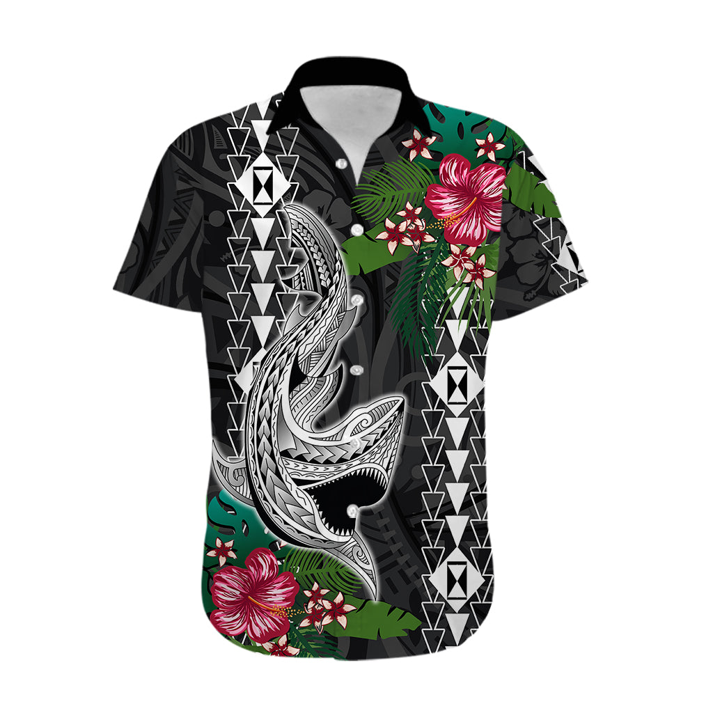 Hawaii Kakau Hawaiian Shirt Mix Sharks Polynesian Hibiscus LT6 - Wonder Print Shop