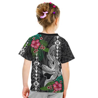 Hawaii Kakau Kid T Shirt Mix Sharks Polynesian Hibiscus LT6 - Wonder Print Shop