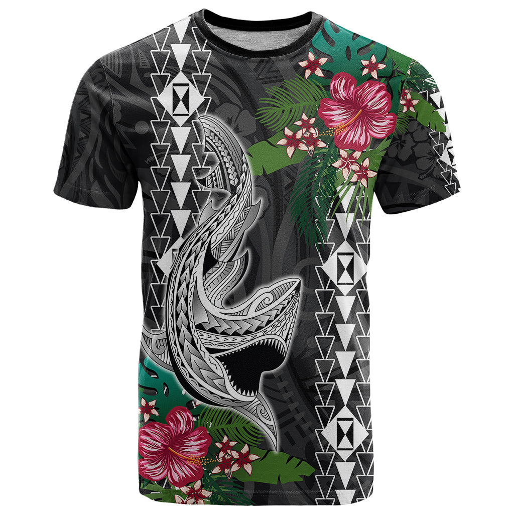 Hawaii Kakau T Shirt Mix Sharks Polynesian Hibiscus LT6 - Wonder Print Shop