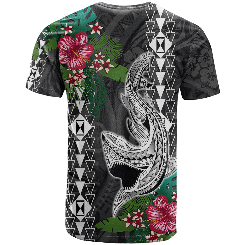 Hawaii Kakau T Shirt Mix Sharks Polynesian Hibiscus LT6 - Wonder Print Shop