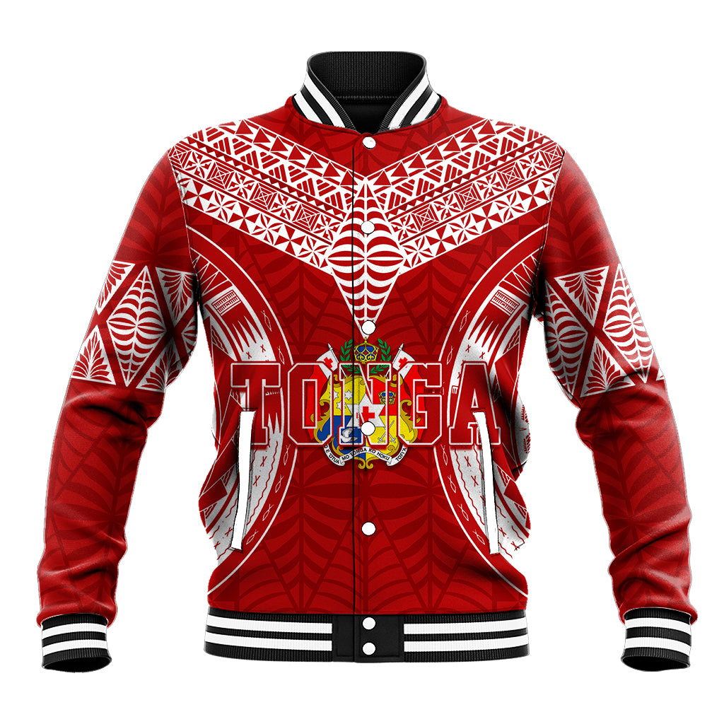 Personalised Tonga Independence Day Baseball Jacket Kupesi Pattern Mix Style LT7 - Wonder Print Shop