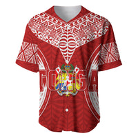 Personalised Tonga Independence Day Baseball Jersey Kupesi Pattern Mix Style LT7 - Wonder Print Shop
