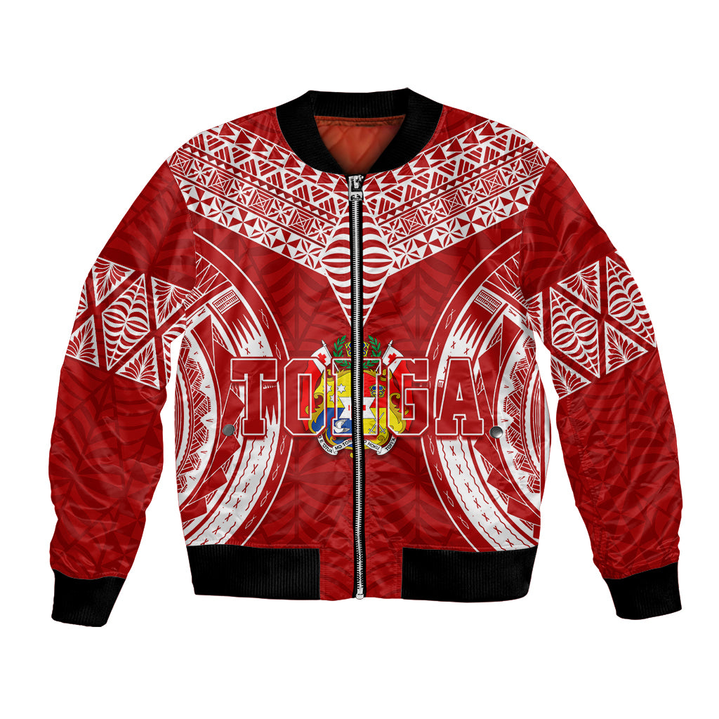 Personalised Tonga Independence Day Bomber Jacket Kupesi Pattern Mix Style LT7 - Wonder Print Shop