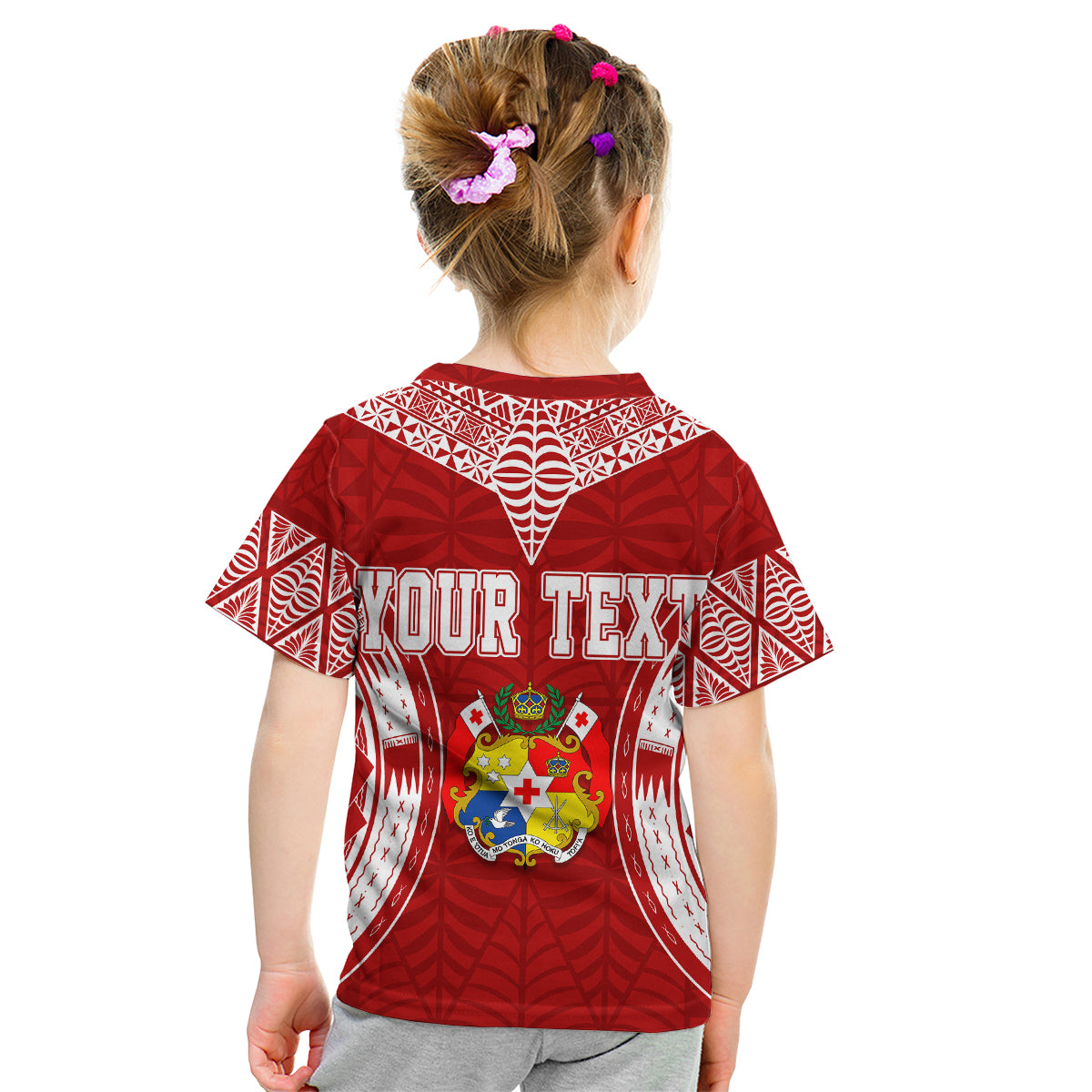 Personalised Tonga Independence Day Kid T Shirt Kupesi Pattern Mix Style - Wonder Print Shop