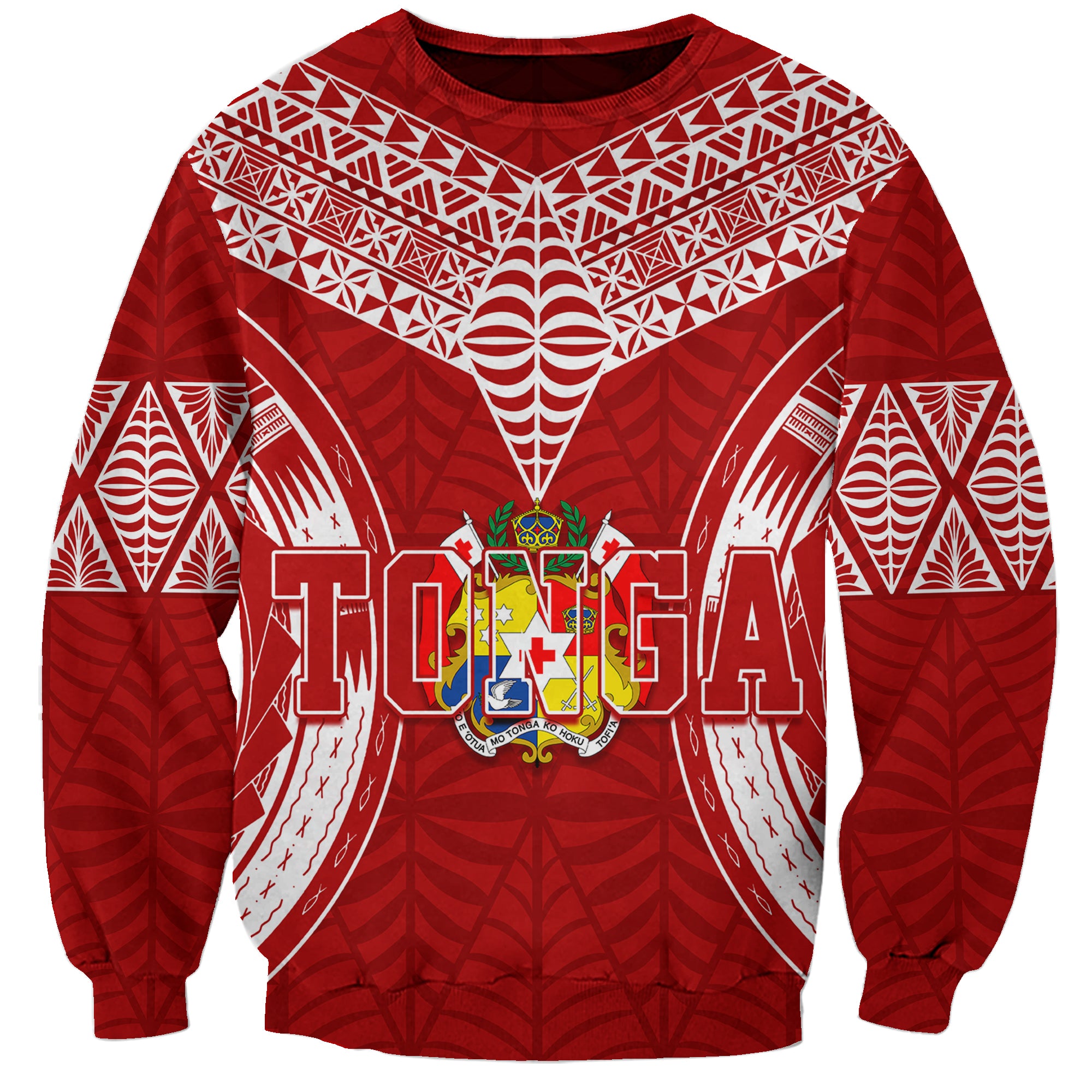 Personalised Tonga Independence Day Sweatshirt Kupesi Pattern Mix Style - Wonder Print Shop