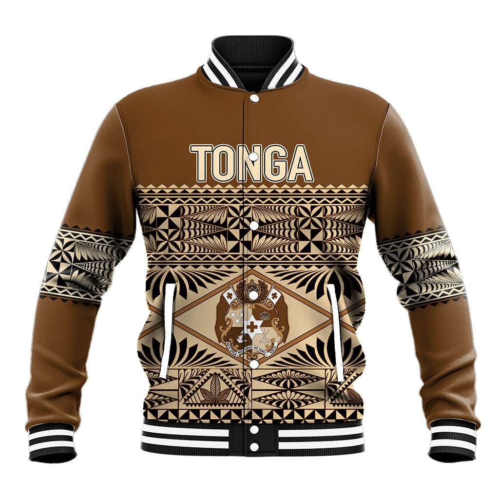 Personalised Tonga Independence Day Baseball Jacket Ngatu Tapa Style LT7 - Wonder Print Shop