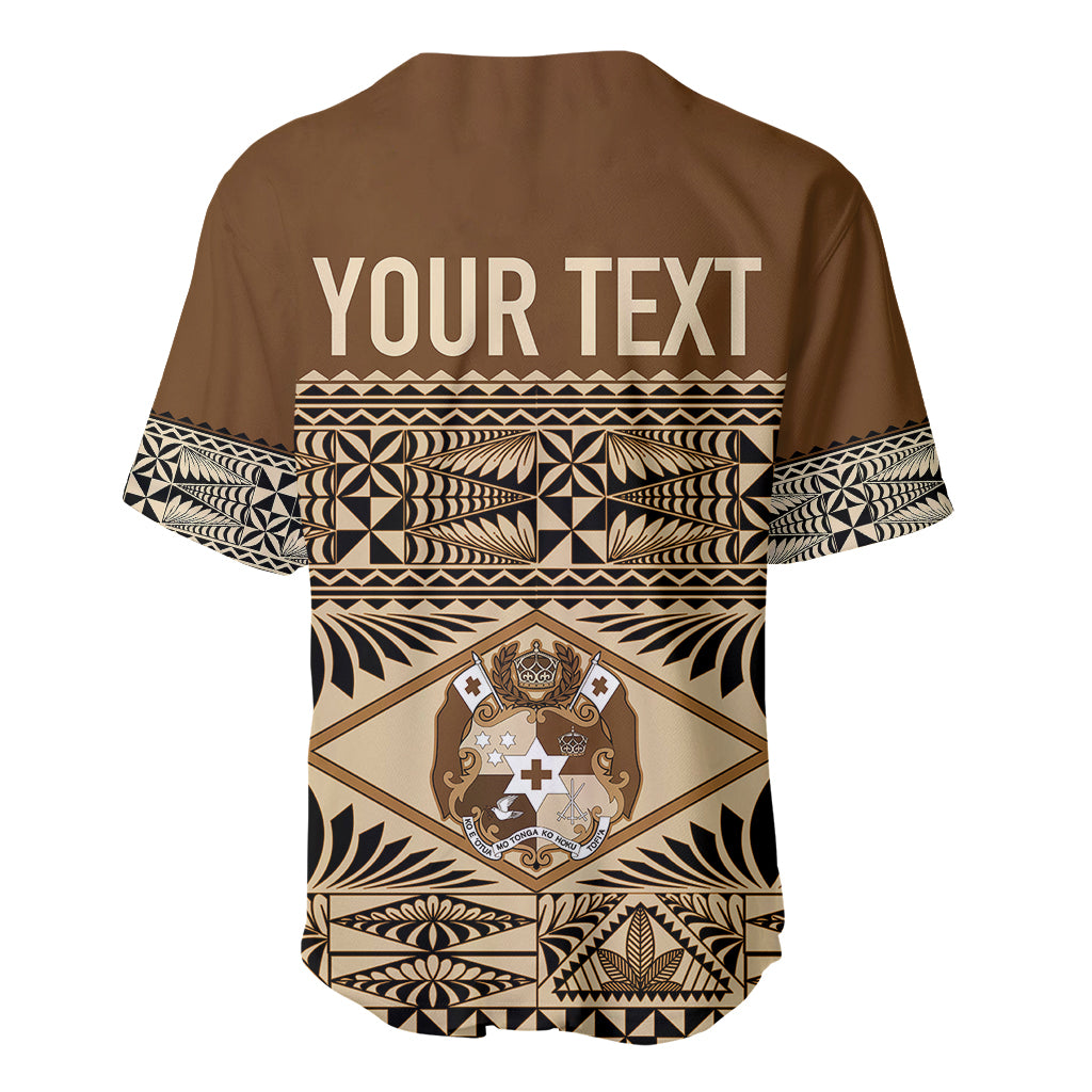 Personalised Tonga Independence Day Baseball Jersey Ngatu Tapa Style LT7 - Wonder Print Shop