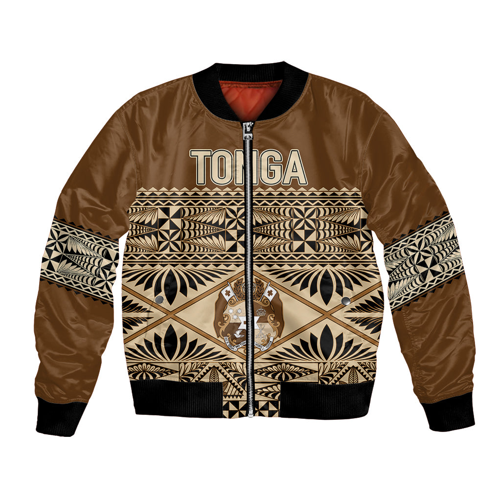 Personalised Tonga Independence Day Bomber Jacket Ngatu Tapa Style LT7 - Wonder Print Shop