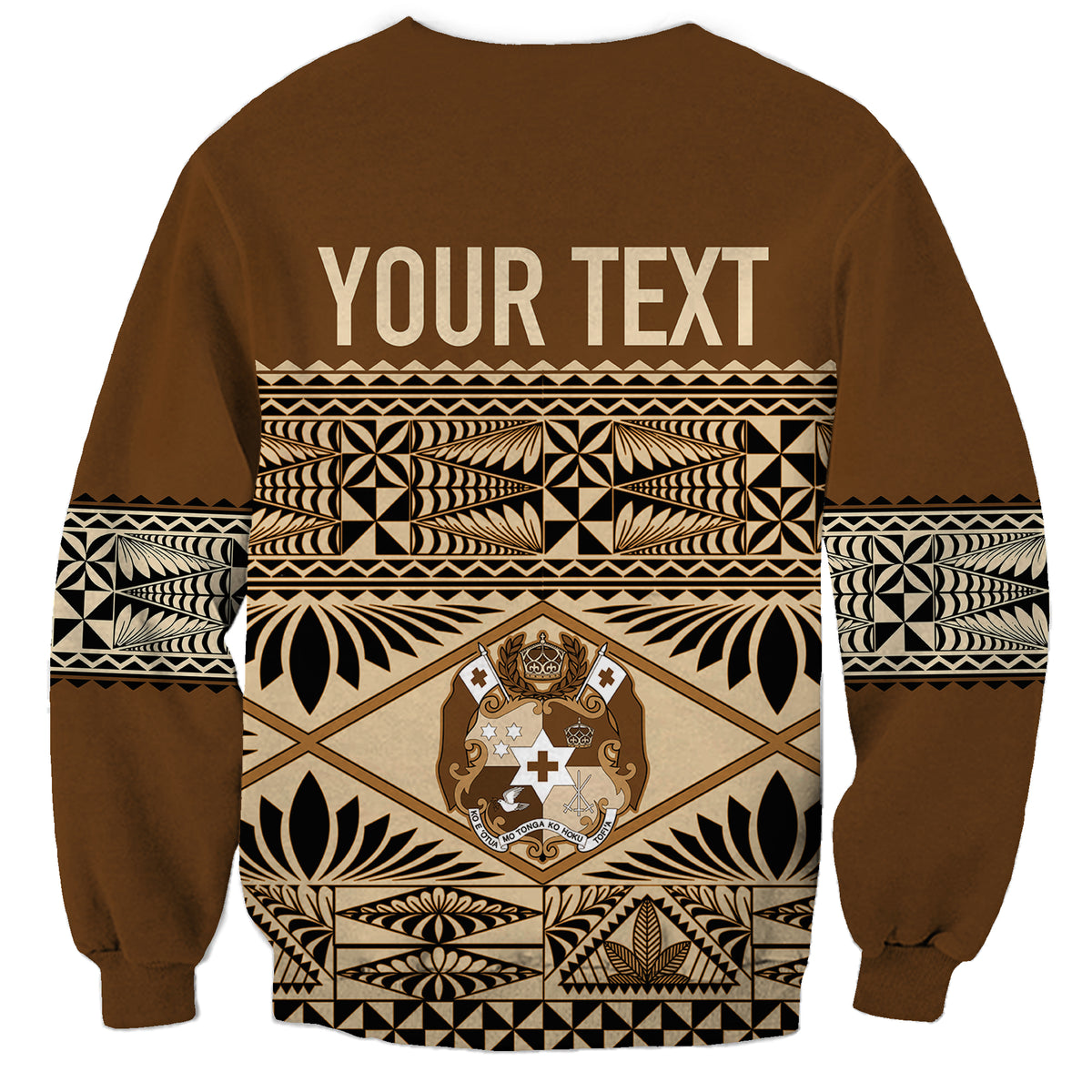 Personalised Tonga Independence Day Sweatshirt Ngatu Tapa Style - Wonder Print Shop