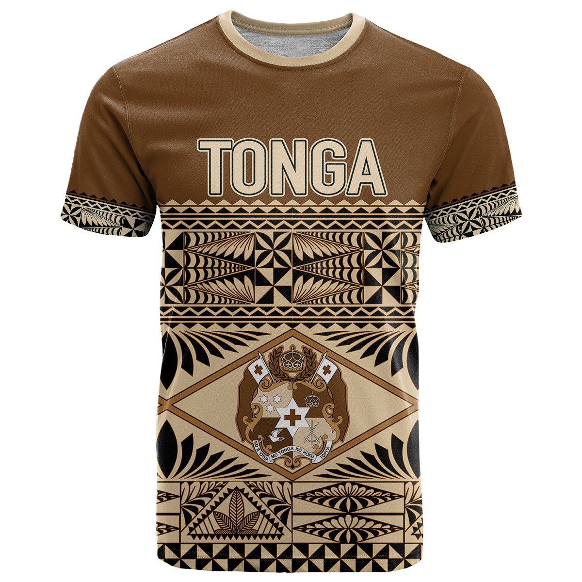 Personalised Tonga Independence Day T Shirt Ngatu Tapa Style - Wonder Print Shop