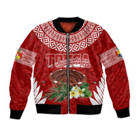 Personalised Tonga Independence Day Bomber Jacket Kumete Kava Bowl With Plumeria LT7 - Wonder Print Shop