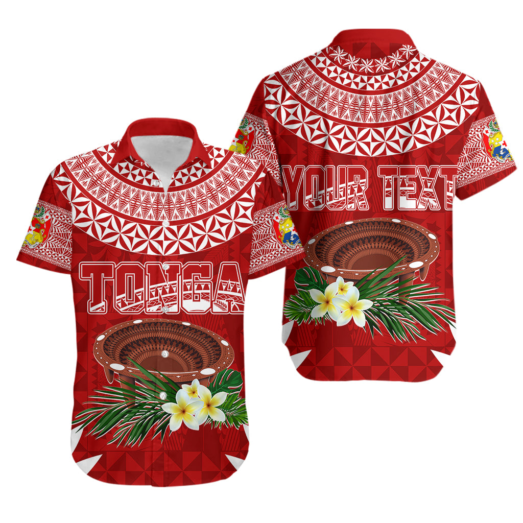 Personalised Tonga Independence Day Hawaiian Shirt Kumete Kava Bowl With Plumeria - Wonder Print Shop