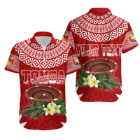 Personalised Tonga Independence Day Hawaiian Shirt Kumete Kava Bowl With Plumeria - Wonder Print Shop