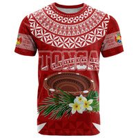 Personalised Tonga Independence Day T Shirt Kumete Kava Bowl With Plumeria - Wonder Print Shop