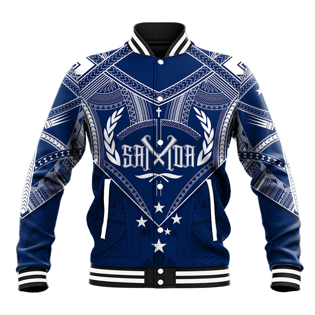 Personalised Samoa Independence Day Baseball Jacket Chest Tattoo Symbolic Style LT7 - Wonder Print Shop