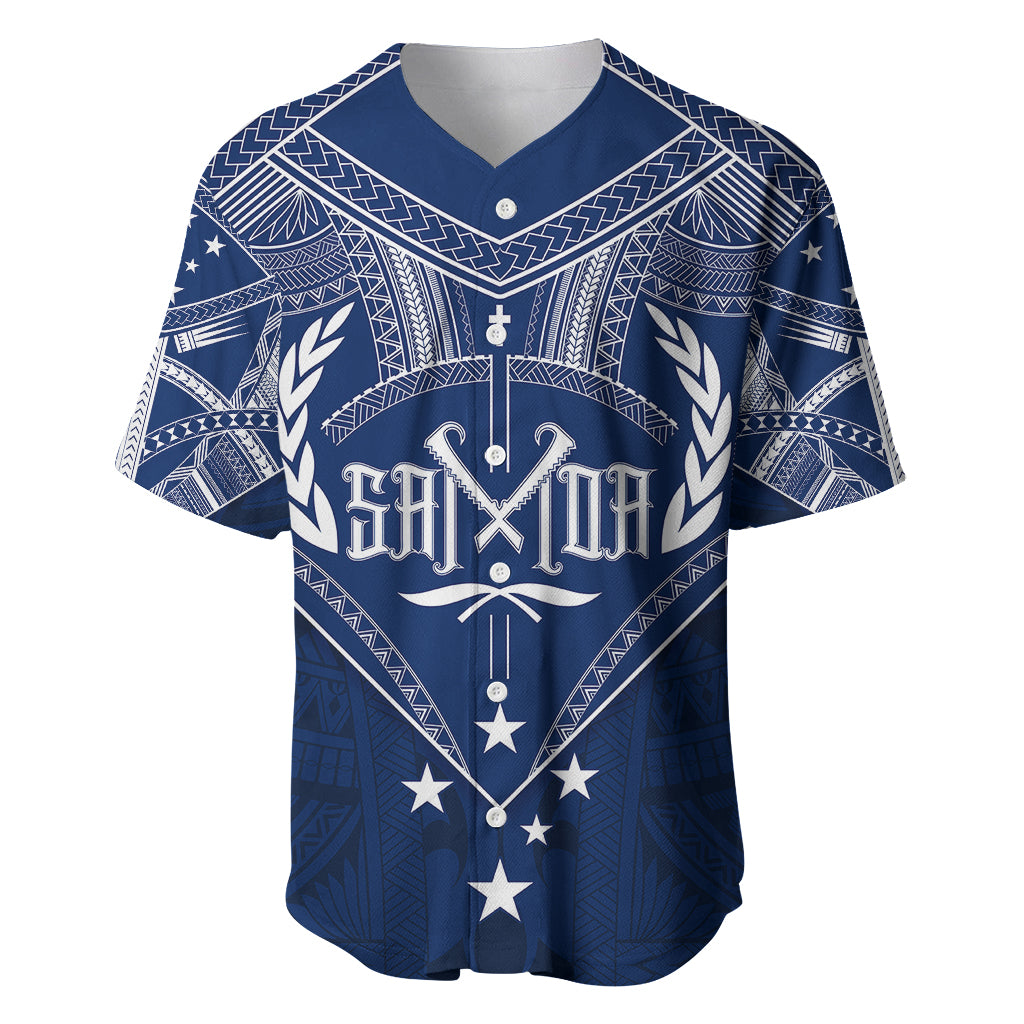 Personalised Samoa Independence Day Baseball Jersey Chest Tattoo Symbolic Style LT7 - Wonder Print Shop