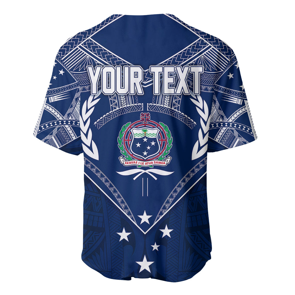 Personalised Samoa Independence Day Baseball Jersey Chest Tattoo Symbolic Style LT7 - Wonder Print Shop
