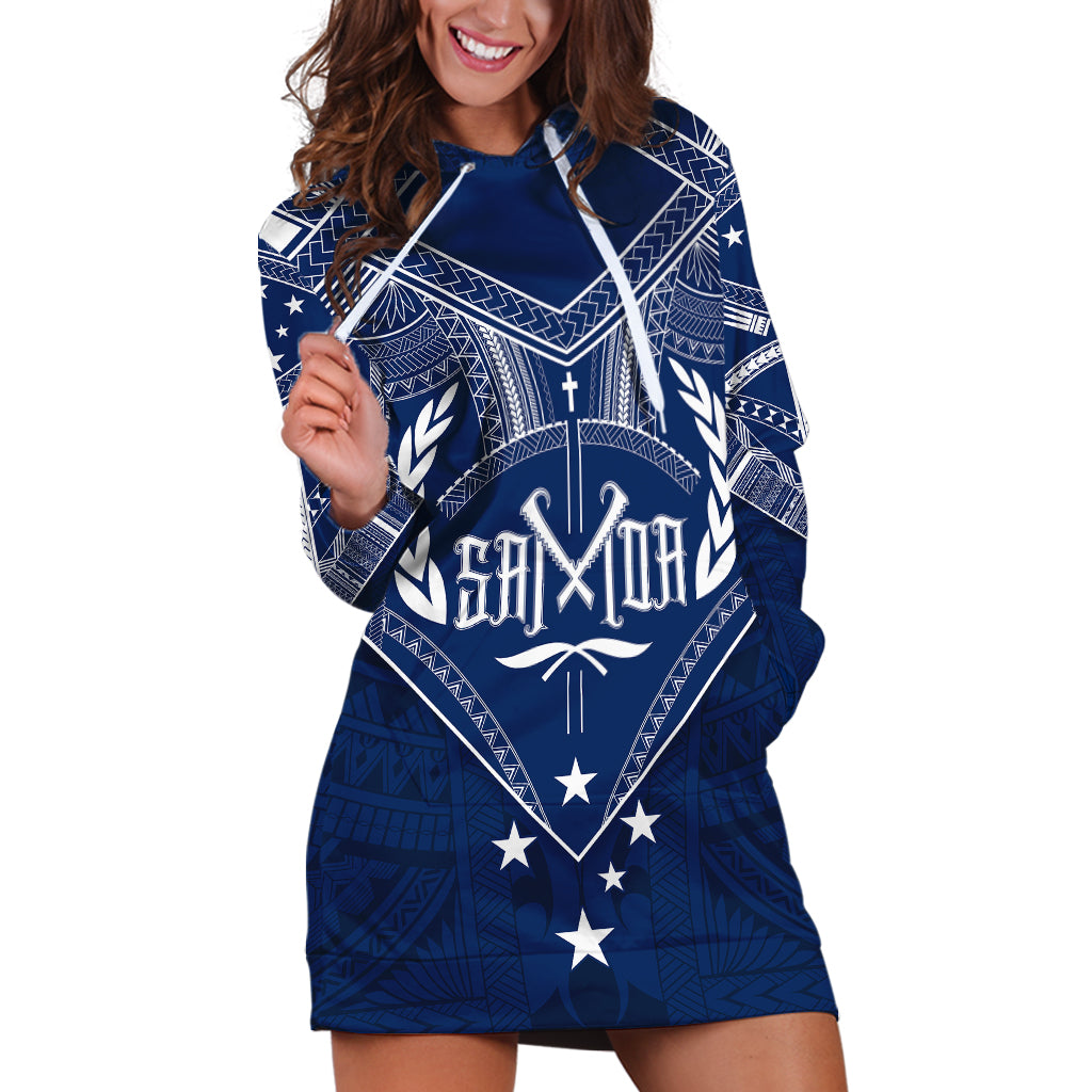 Personalised Samoa Independence Day Hoodie Dress Chest Tattoo Symbolic Style - Wonder Print Shop