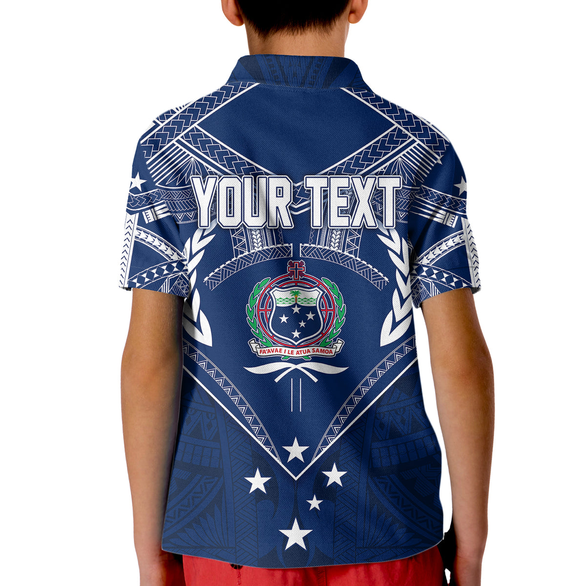 Custom Samoa Polo Shirt Independence Day for Kid Chest Tattoo Symbolic Style - Wonder Print Shop
