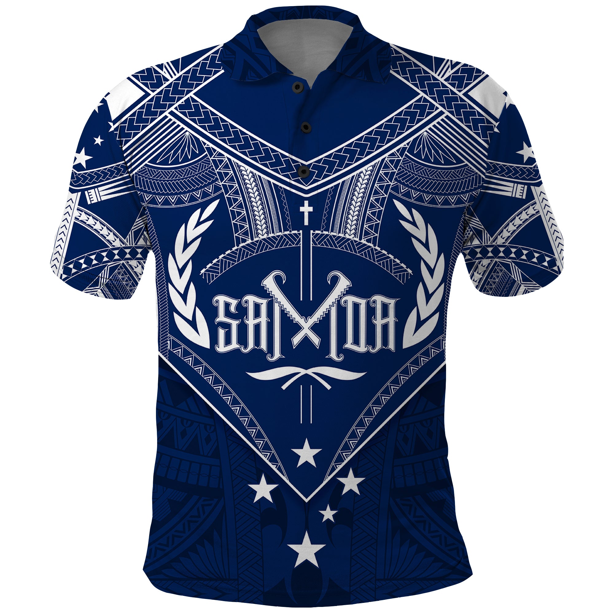 Custom Samoa Polo Shirt Independence Day Chest Tattoo Symbolic Style - Wonder Print Shop